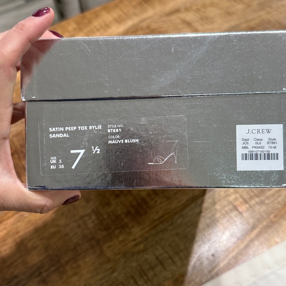 J.Crew 298 Collection Rylie Satin Peep Toe Sandals / Heels NWT - Picture 10 of 11